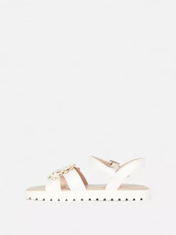 Sandały okolicznościowe z kwiatami