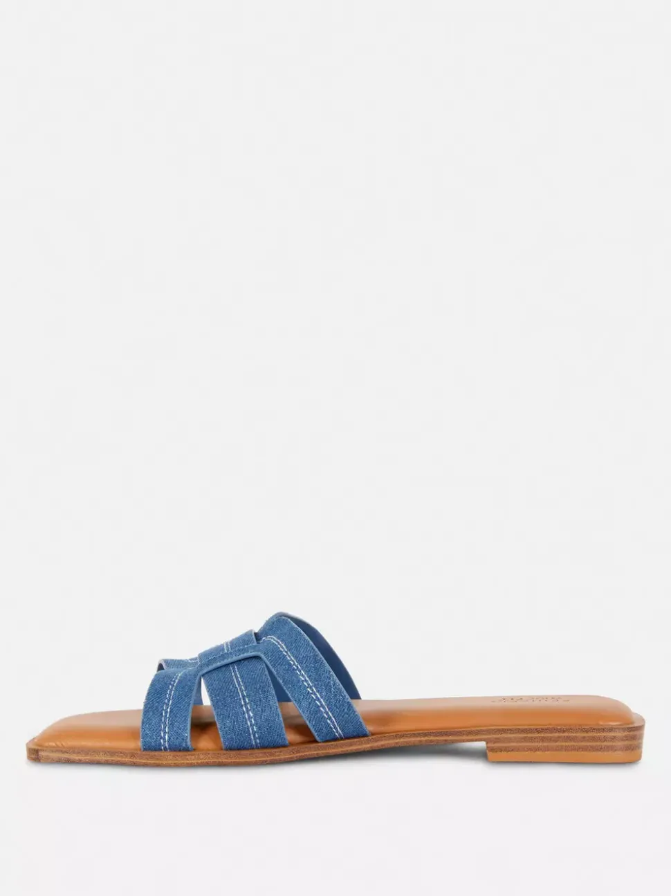 Sandały typu mule z jeansu