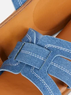 Sandały typu mule z jeansu