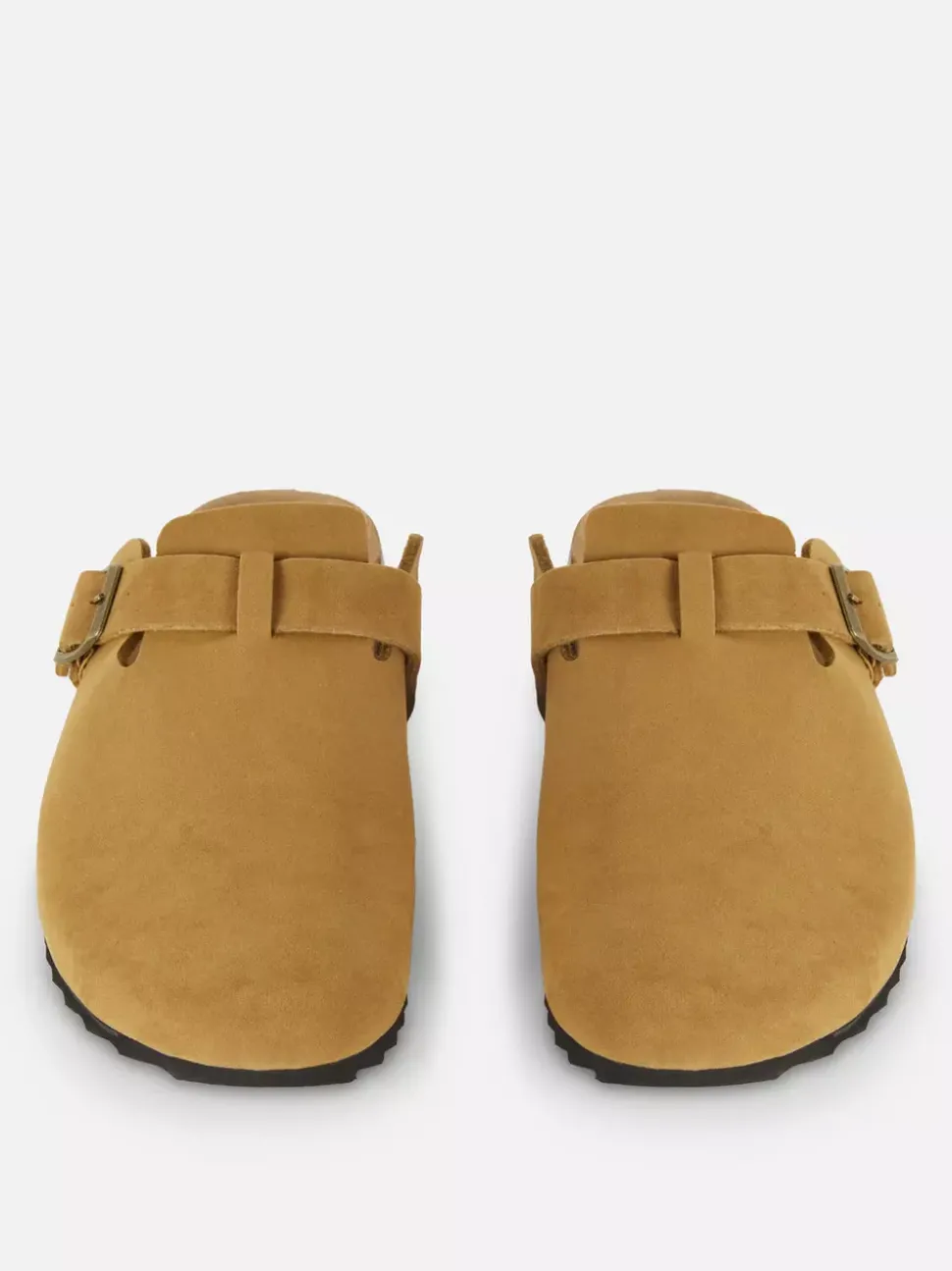 Sandały typu mule z klamrą