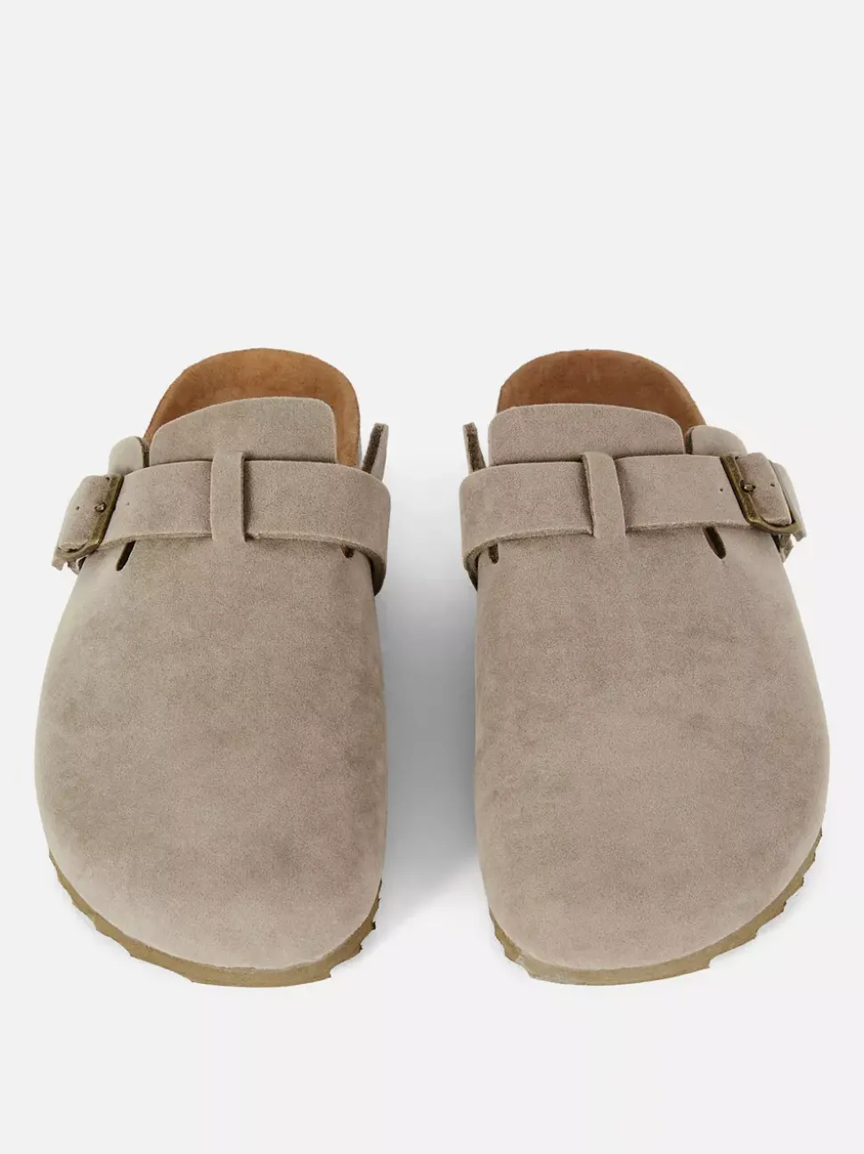 Sandały typu mule z klamrą