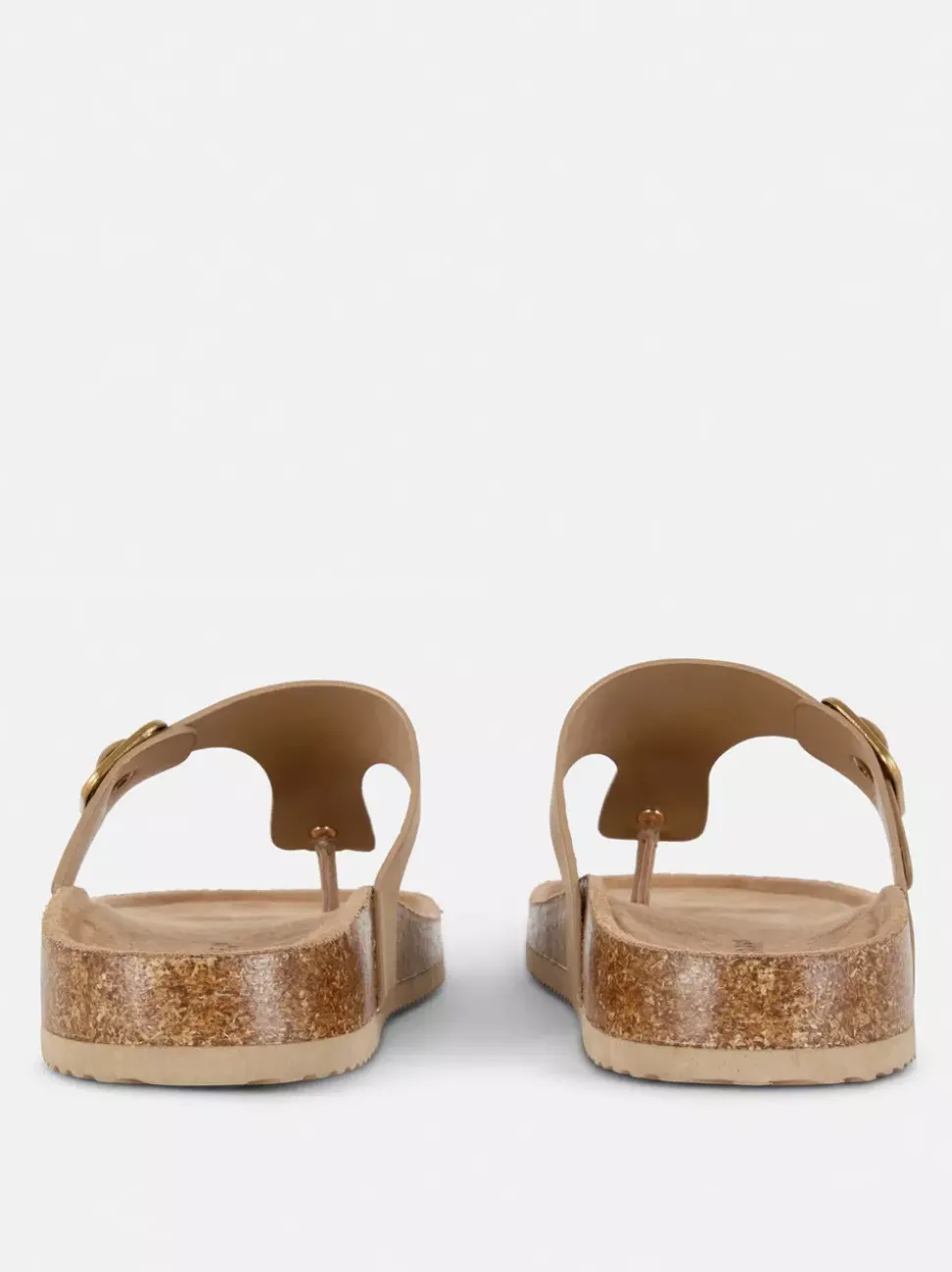 Sandały z wkładką i paskiem w kształcie litery T