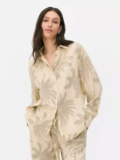 Satynowa koszula na guziki Paula Echevarría