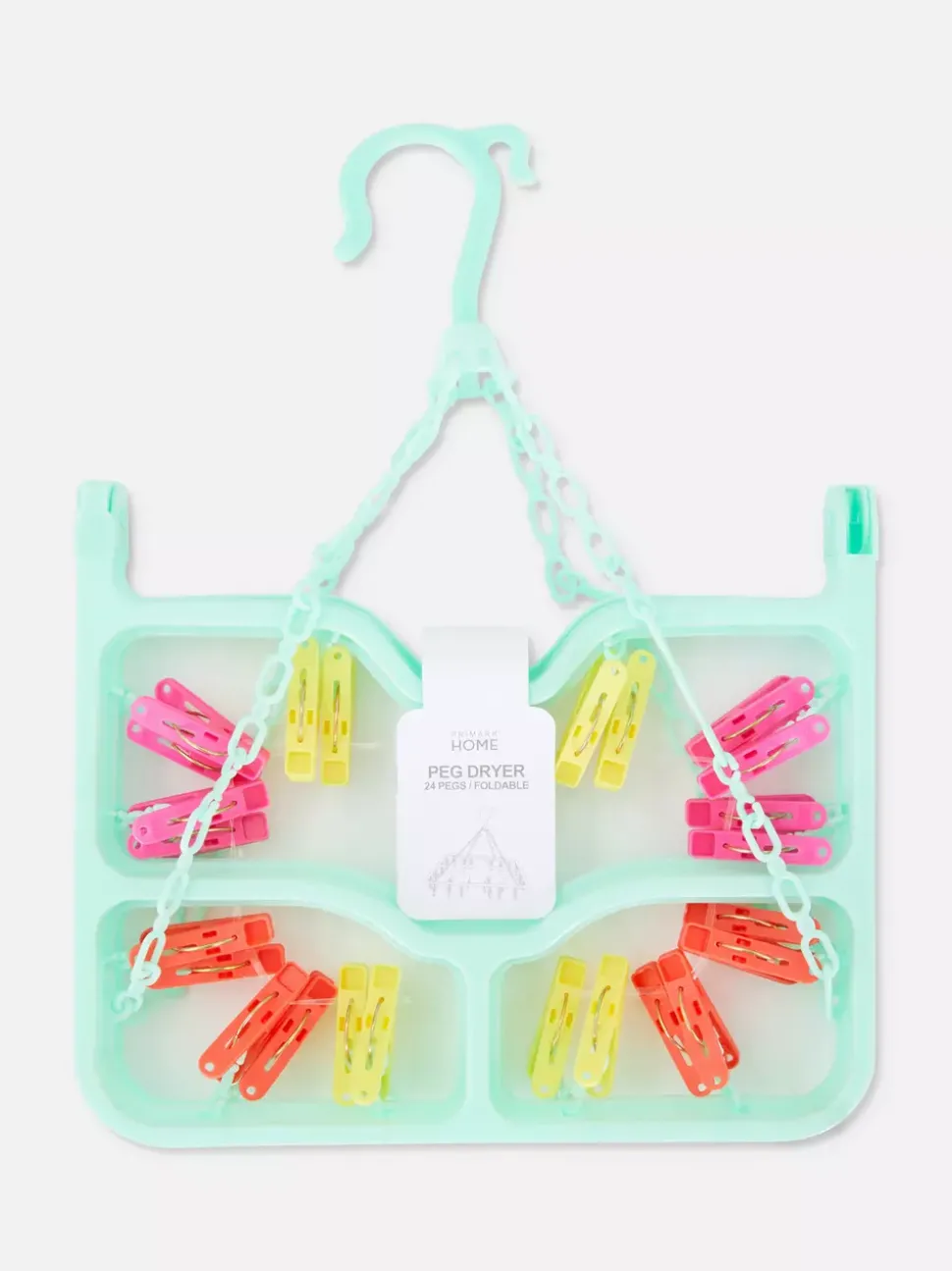 Składana suszarka z 24 klamerkami