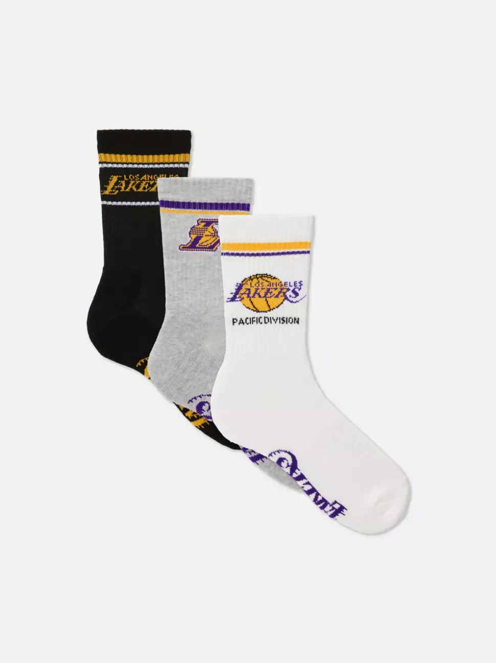 Skarpety za kostkę NBA Los Angeles Lakers, 3 pary