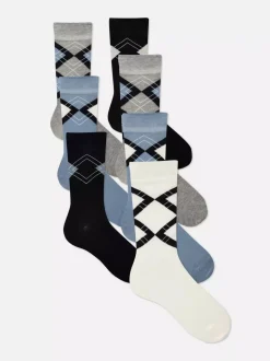 Skarpety za kostkę w romby, 7 par