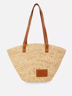 Słomkowa torba typu bucket