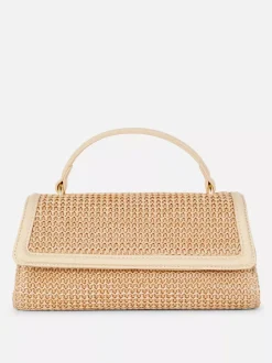 Słomkowa torba z uchwytem