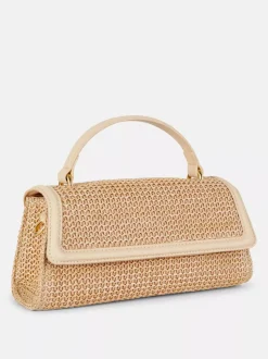 Słomkowa torba z uchwytem