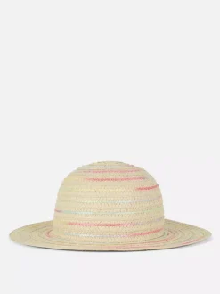 Słomkowy kapelusz w paski