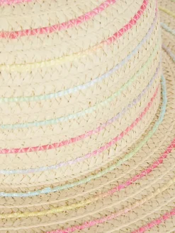 Słomkowy kapelusz w paski