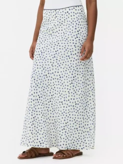 Spódnica maxi z nadrukiem w kwiaty