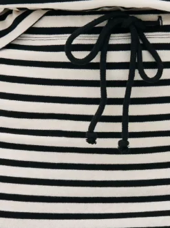 Spódnica midi w paski z rozcięciem, część zestawu