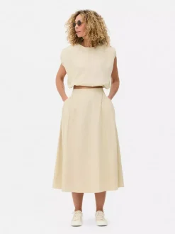Spódnica midi z pełnego koła, część zestawu