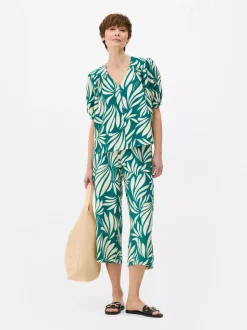 Spódnico-spodnie z nadrukiem