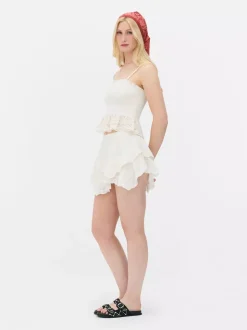 Spódniczka mini z haftem