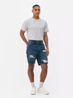 Spodenki jeansowe z przetarciami