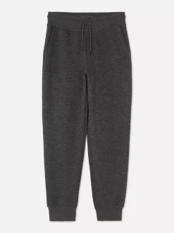 Spodnie dresowe z fakturą plastra miodu