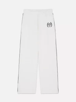 Spodnie dresowe z prostą nogawką w stylu uczelnianym