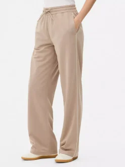 Spodnie dresowe z prostą nogawką z trykotu