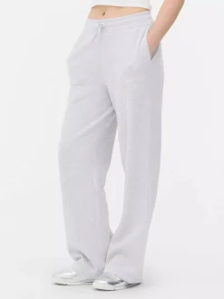 Spodnie dresowe z prostą nogawką o waflowej fakturze