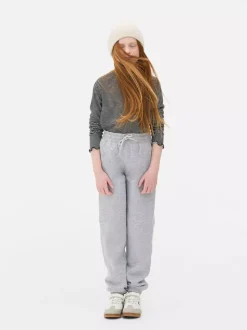 Spodnie dresowe ze sznurkiem w pasie i ściąganymi nogawkami