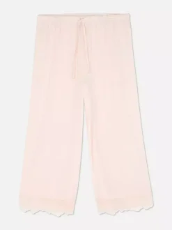 Spodnie od piżamy z koronkowym wykończeniem