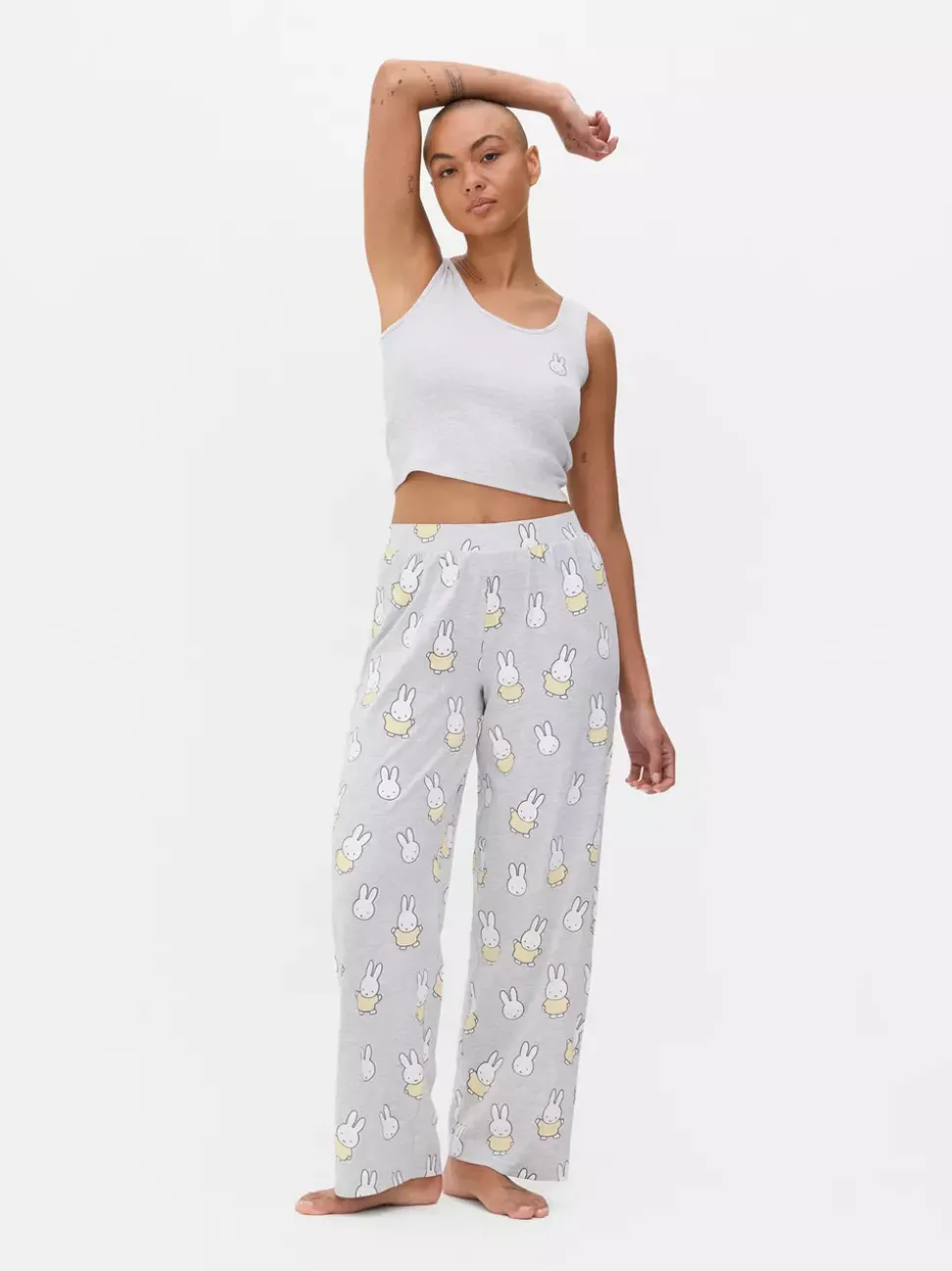 Spodnie od piżamy z szeroką nogawką i motywem Miffy