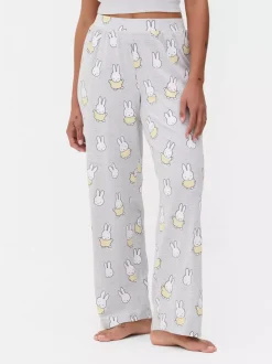 Spodnie od piżamy z szeroką nogawką i motywem Miffy