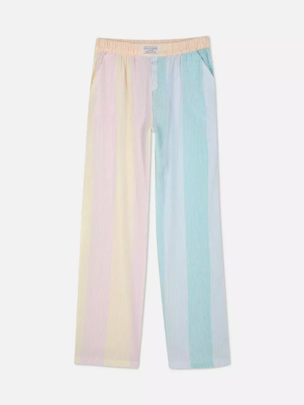 Spodnie od piżamy z tkaniny seersucker