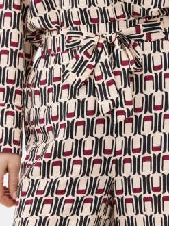 Spodnie palazzo z szerokimi nogawkami i nadrukiem