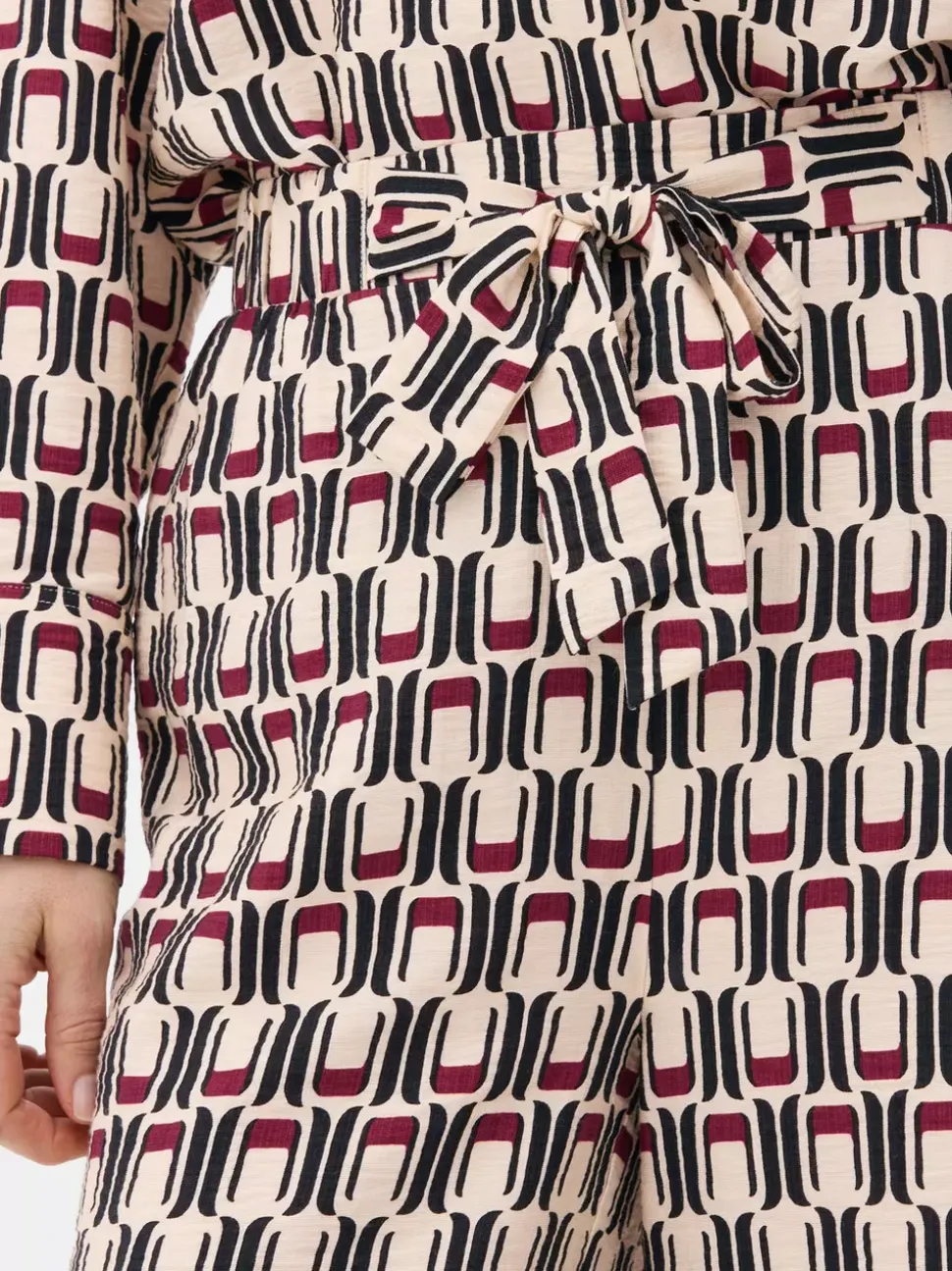 Spodnie palazzo z szerokimi nogawkami i nadrukiem