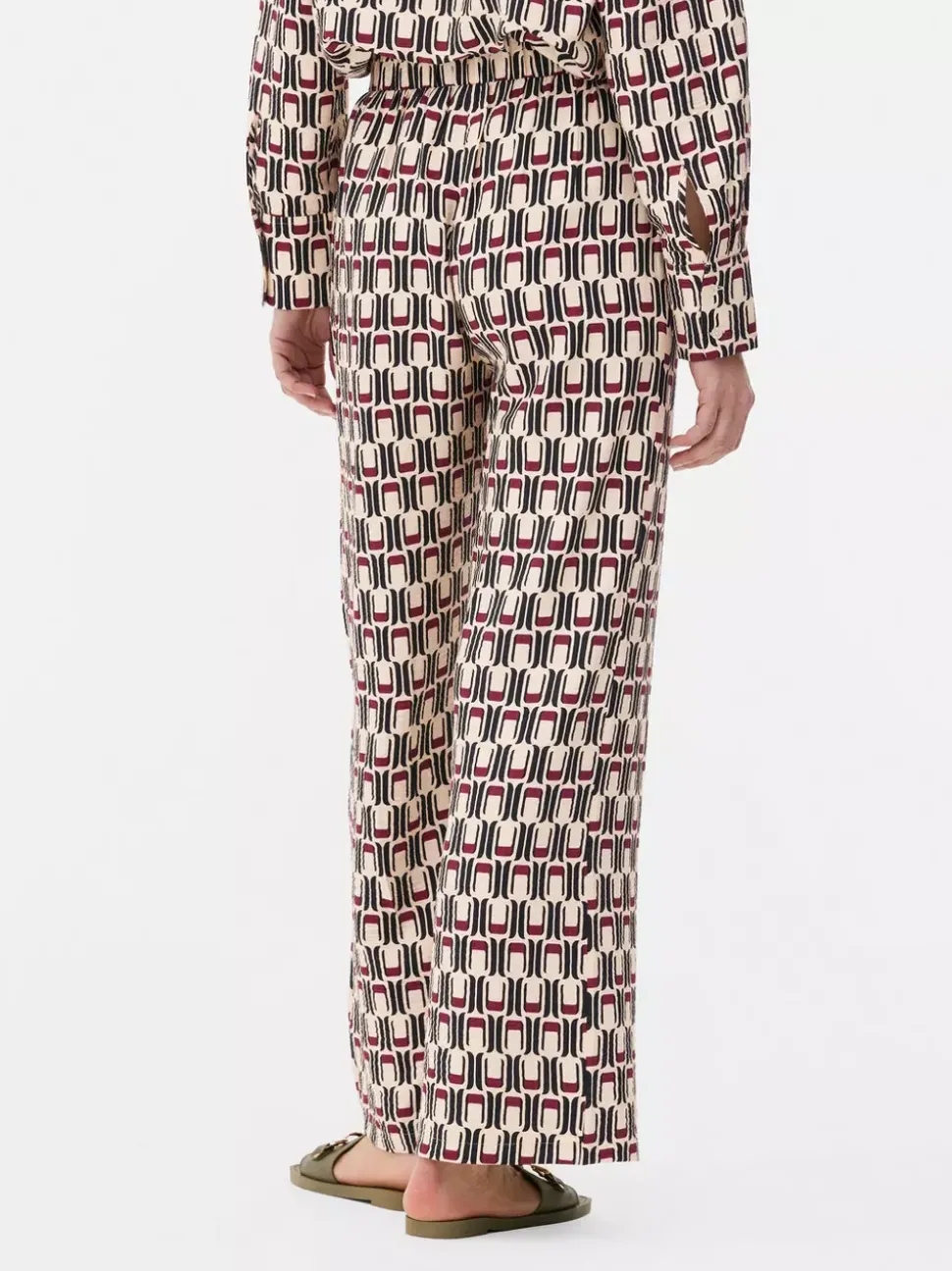 Spodnie palazzo z szerokimi nogawkami i nadrukiem