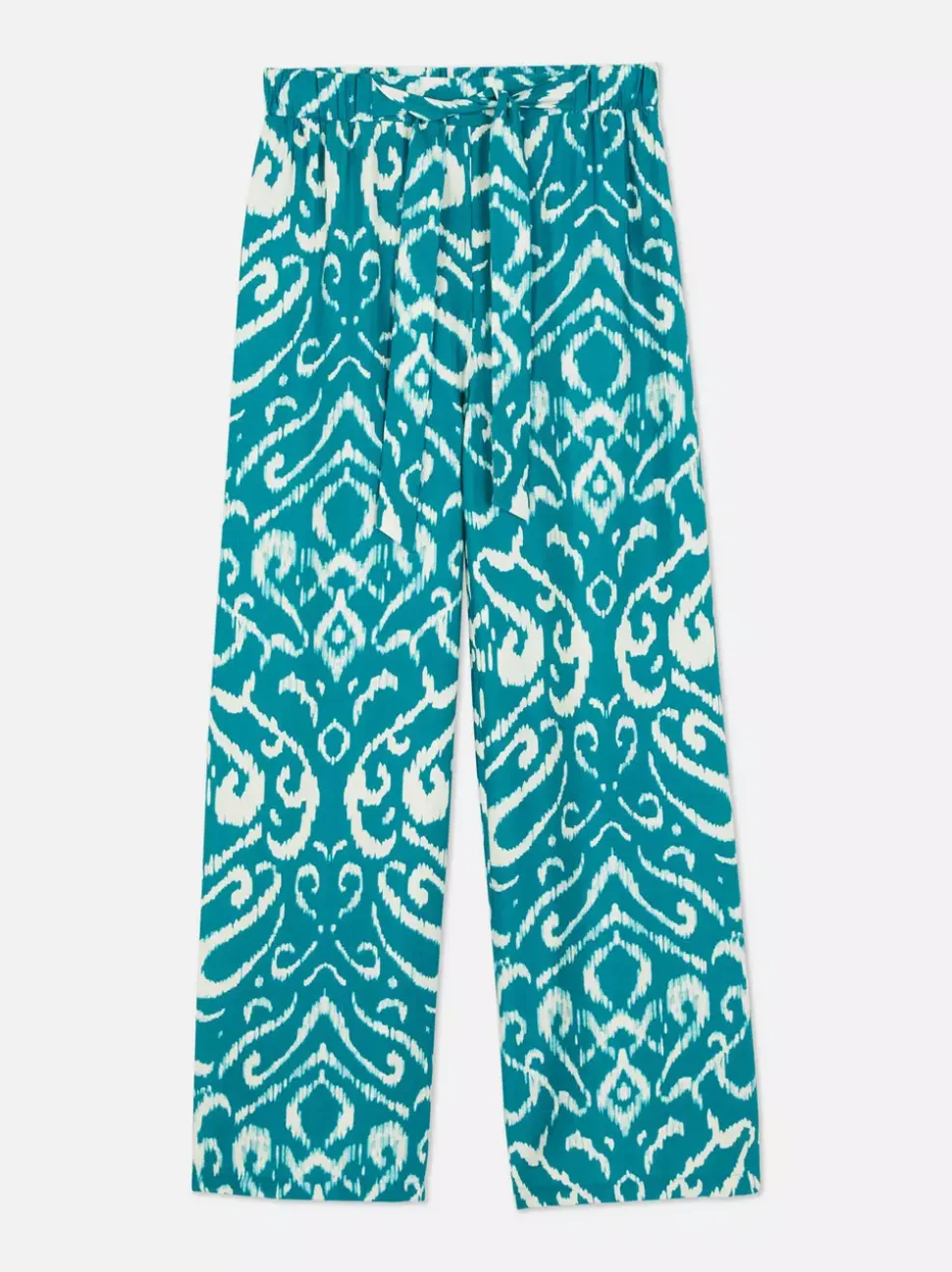 Spodnie palazzo z szerokimi nogawkami i nadrukiem