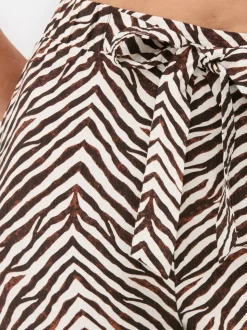 Spodnie palazzo z szerokimi nogawkami i nadrukiem