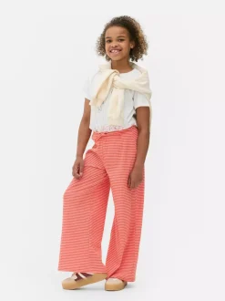 Spodnie w paski ze sznurkiem