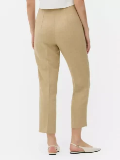 Spodnie w prążki z wysokim stanem i motywem Sticha