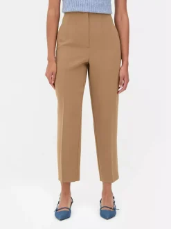 Spodnie w prążki z wysokim stanem i motywem Sticha