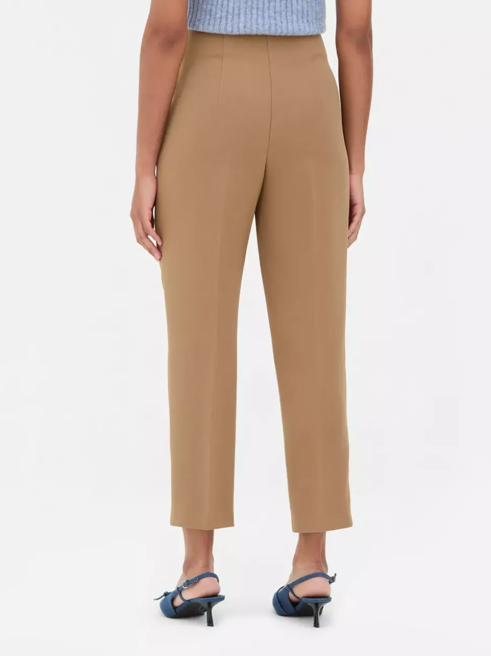 Spodnie w prążki z wysokim stanem i motywem Sticha