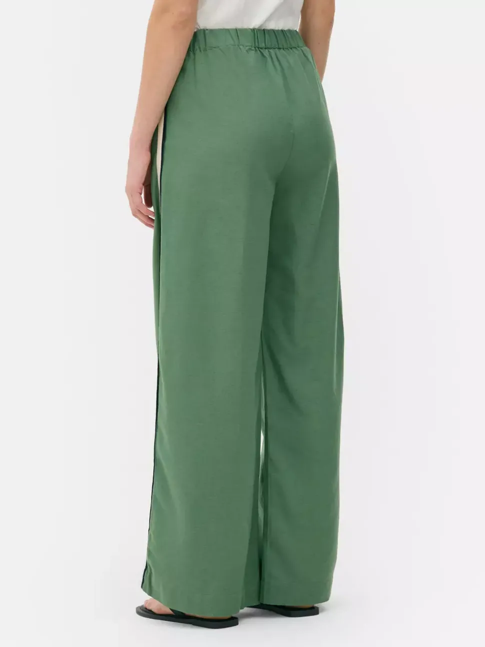 Spodnie z szerokimi nogawkami z lampasami