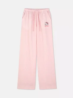 Spodnie z tkaniny seersucker z motywem Hello Kitty