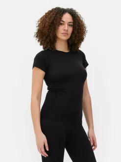 Sportowy top z krótkim rękawem bez szwów