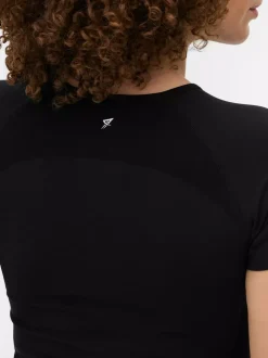 Sportowy top z krótkim rękawem bez szwów