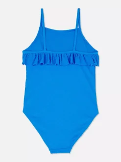 Strój kąpielowy z falbanką i paskiem