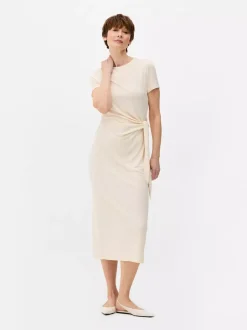 Sukienka midi z węzłem