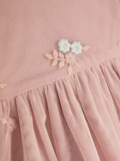 Sukienka tutu z haftowanymi motywami kwiatowymi