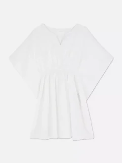 Sukienka typu kaftan z marszczoną talią