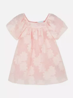 Sukienka z bufiastymi rękawami w kwiaty