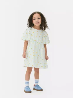 Sukienka z falbaną i krótkim rękawem