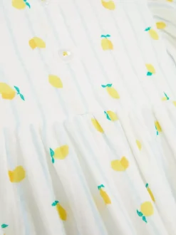 Sukienka z falbaną i krótkim rękawem